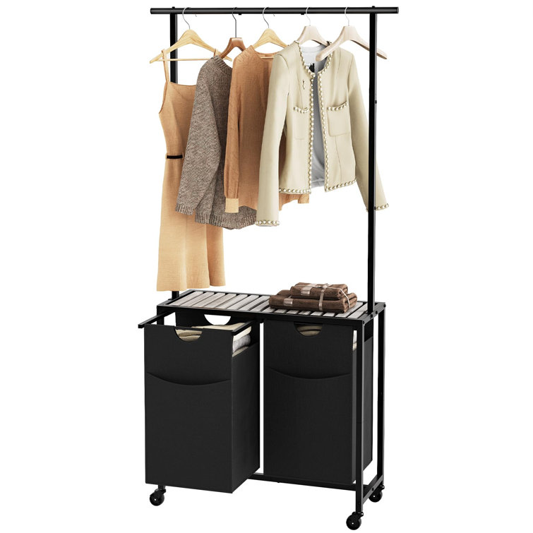 BTERAZ Metal Laundry Cart with Wheels Wayfair Canada